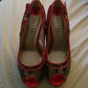Guess Peep Toe Pumps
